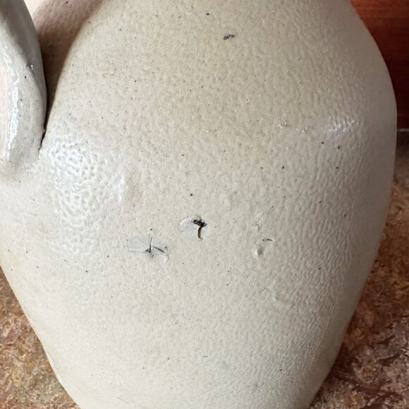 Antique Stoneware Salt Glazed Tobacco Spit Jug 11” - Picture 3 of 6